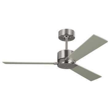 Visual Comfort Fan Rozzen 44" 3 Blade Ceiling Fan, Brushed Steel