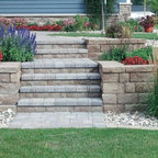 Creative Outdoor Stairs Options using Allan Block Retaining Walls ...