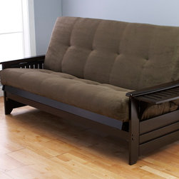 Phoenix Espresso Futon | Suede Olive Futon Mattress - Products