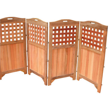Vifah Malibu Outdoor & Indoor Hardwood Privacy Screen