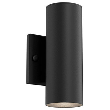 2 light Up/Down Deck Light 6 inches tall by 3 inches wide-Black Tetured Finish