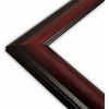 Wide Standard Mahogany, Grooved Edge Picture Frame, Solid Wood, 10"x20"