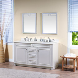 60" Abigail Vanity Set in French Grey - Bathroom Vanities And Sink Consoles