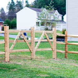 3 rail high (48") split rail with welded wire - Home Fencing And Gates