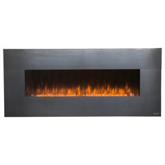 Valuxhome Luxey 60 750W/1500W,Wall Mounted Flat Panel Electric Fireplace -  Contemporary - Indoor Fireplaces - by APPEARANCES INTERNATIONAL | Houzz