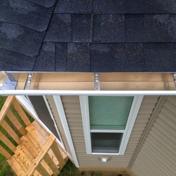 Top Down View - after gutter installation (look inside gutters)