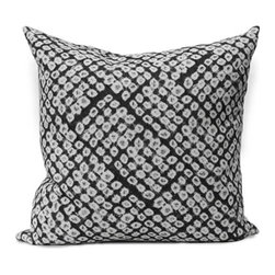Shibori Cushion Saturnia Charcoal - Decorative Cushions