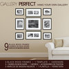 9-Piece Black Photo Frame Gallery Wall Set with Decorative Art Prints & Hanging