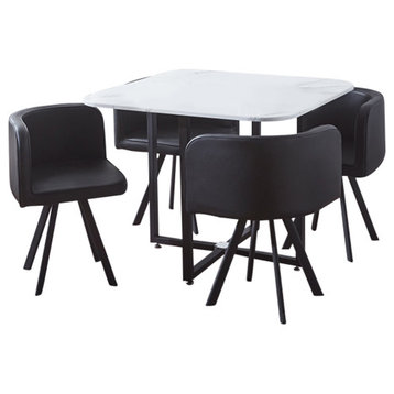 Bay Isle Dining Table and 4 Chair Black