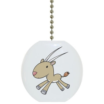 Baby Antelope Solid Ceramic Ceiling Fan Pull