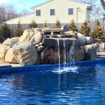 Waterfall cascading into Pool