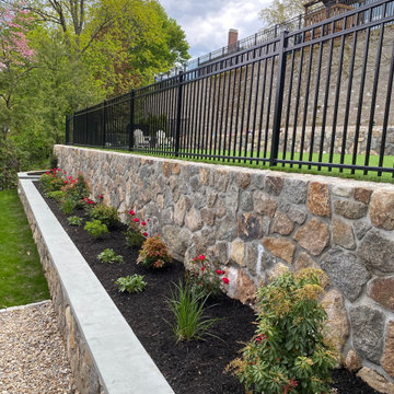 Plants were finally installed, bringing life and color to the yard.