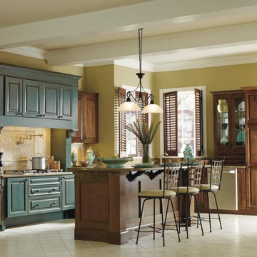 Decora Turquoise Rust Cabinets