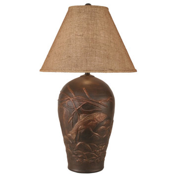 Bronze Trout Table Lamp