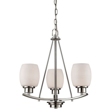 Thomas Lighting Casual Mission 3-Light Chandelier CN170322, Brushed Nickel