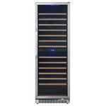 EdgeStar - EdgeStar CWR1552DZ 24"W 141 Bottle Capacity Built-In or - Stainless Steel - Features: Product can store 141 wine bottles The temperature range of this unit goes from 40 to 65°F, making it ideal for all types of wine Two temperature zones let you chill reds and whites each at their own particular temperature setting Fan-forced internal circulation prevents uneven temperature distribution as is often produced by plate-cooled units, ensuring all of your wine reaches your desired temperature and does so quickly Fan-forced front ventilation allows this unit to be installed flush with surrounding cabinetry in an undercounter installation or optionally installed as free standing Touch controls and a digital display make choosing the appropriate setting a breeze Metal shelves with wood fronts elegantly display your wines Interior lighting to help display your wines Choose a right- or left-swinging door, opening up for options for places where this can be installed An integrated safety lock prevents tampering with your regulator and thermostat Specifications: Bottle Capacity: 141 Number of Shelves: 14 Number of Cooling Zones: 2 Shelf Material: Wire Installation Type: Built-In, Free Standing Filter Type: Carbon Filters Leveling Legs: Yes Door Lock: Yes Product Weight: 225 lbs. Depth: 26-9/16" Height: 69-7/16" Width: 23-7/16"