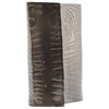 Rectangular Aluminum Timber Wavy Vase 12x4x9"