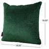 GDF Studio Isadora Modern Fabric Throw Pillow, Emerald