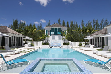 Inspiration for a contemporary pool remodel in Other