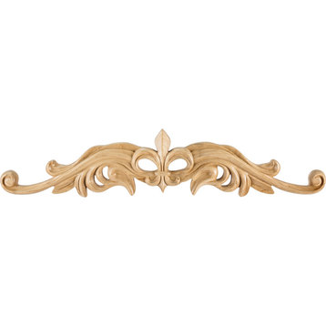 Hardware Resources PONL-08-20 Pressed Wood Fleur-De-Lis Lily - Natural