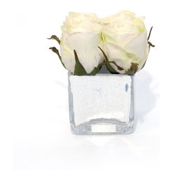 White Rose Silver Crackle Square - Products