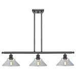 Innovations Lighting - 3-Light Orwell 36" Island Light, Matte Black, Glass: Clear - A truly dynamic fixture, the Ballston fits seamlessly amidst most d�cor styles. Its sleek design and vast offering of finishes and shade options makes the Ballston an easy choice for all homes.