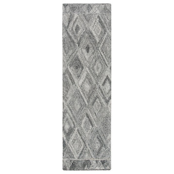 Safavieh Abstract Abt618F Geometric Rug, Gray/Black, 2'3"x8'