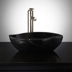 PONTUS BLACK FOREST STONE VESSEL SINK - Bathroom Sinks