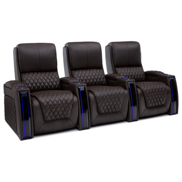 Seatcraft Apex Home Theater Seating, Brown, Row of 3