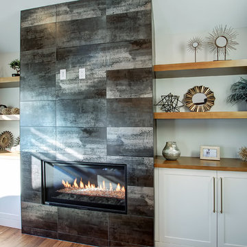Feature Wall with Linear Fireplace | Thorold, Ontario