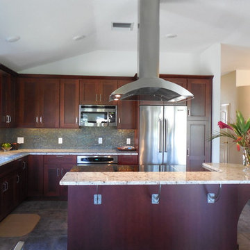 Transitional Omega Cherry Kitchen