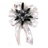 Statement Holiday Bow Christmas Swag, White and Silver