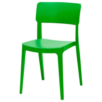 Source Furniture Albany Resin Patio Dining Side Chair in Green