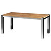 Java Dining Table Made of Teak Wood, Natural, 72" L X 36" W X 30" H