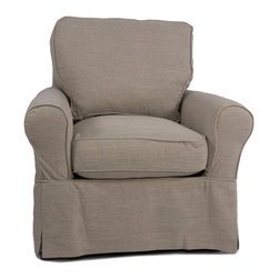 Sunset Trading Horizon Swivel Chair - Slip Cover Set Only - Light Gray - Slipcovers And Chair Covers