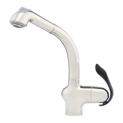 Cucina - Azure 2 Gourmet Kitchen Pull Out Faucet, Polished Nickel - Kitchen Faucets