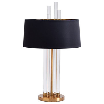 Jennifer Taylor Home 16" Antibes Modern Crystal Accent Table Lamp Gold