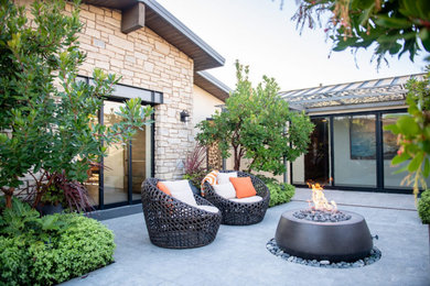 Patio - coastal patio idea in Orange County