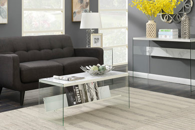 Inspiration for a mid-century modern living room remodel in Chicago