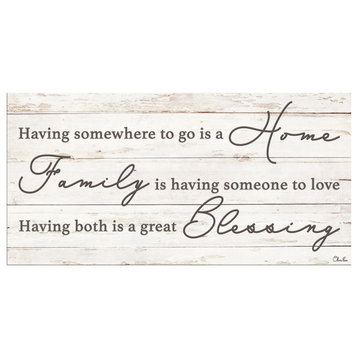 Family Blessing Wrapped Canvas Textual Harvest Wall Art