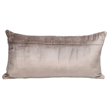 Parkland Collection Cristal Transitional Taupe Throw Pillow PILL21339P
