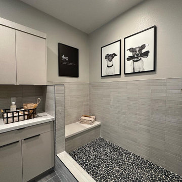 Luxury Laundry Room with Dog Shower