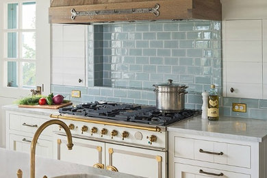 Beach style kitchen photo in New York