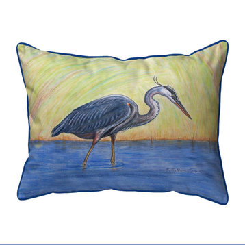 Betsy Drake Blue Heron Extra Large 20 X 24 Indoor / Outdoor Pillow