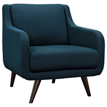 Mila Azure Upholstered Fabric Armchair