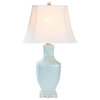 Ceramic Celadon Table Lamp, Gray and Blue, 31"