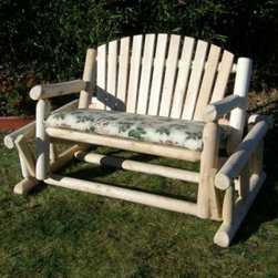 Rustic Log Glider - Outdoor Gliders
