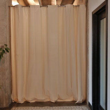 Ivory Tension Rod Room Divider Kit