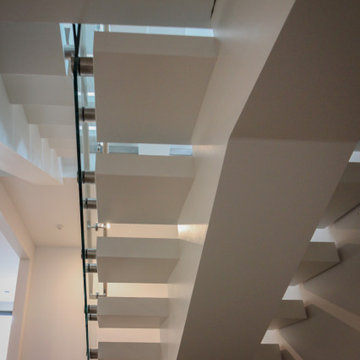 Project #80 | Mono-Beam Staircase with Glass Panels