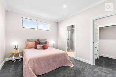 Design ideas for a modern bedroom in Adelaide.